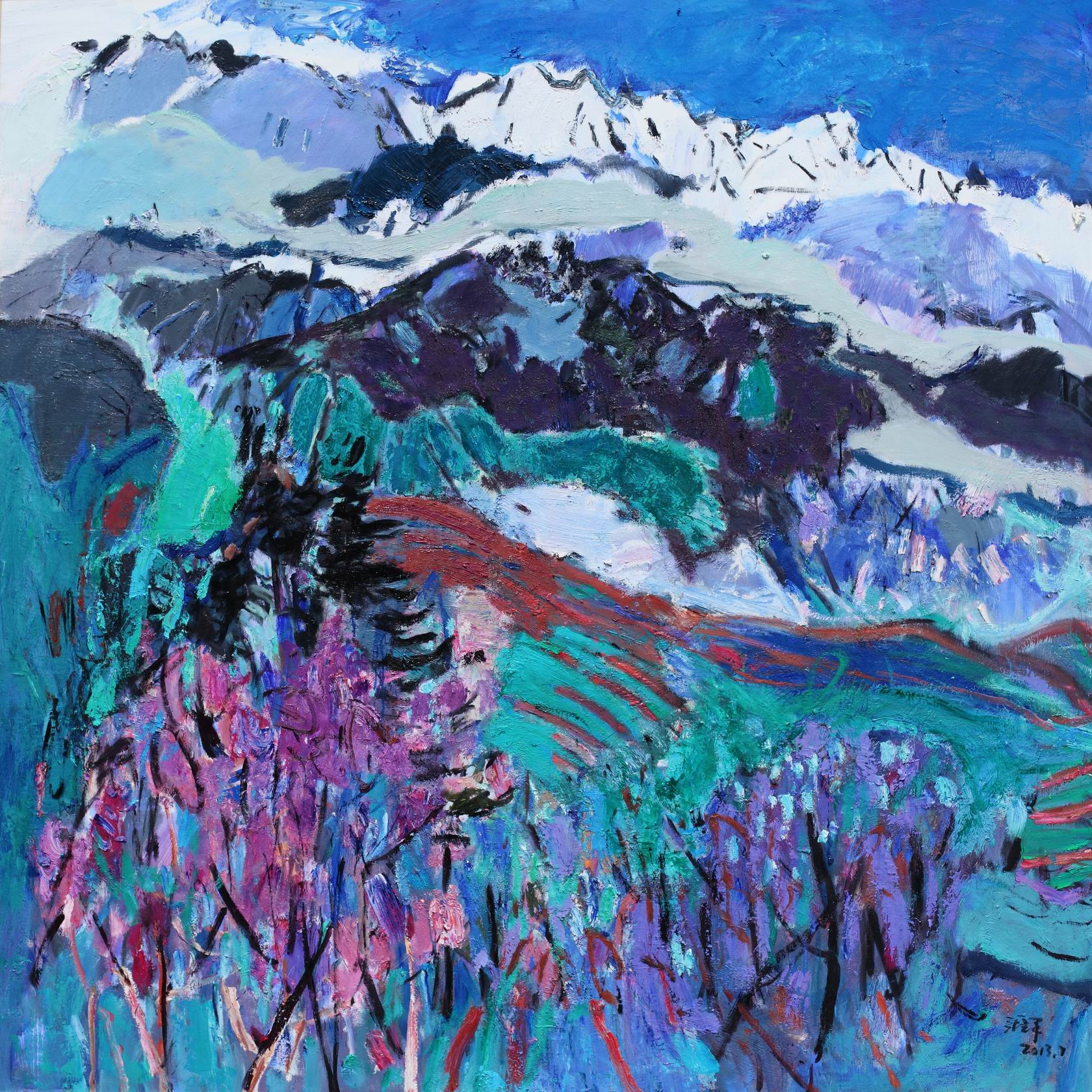 《雪山》（200x200）2014年