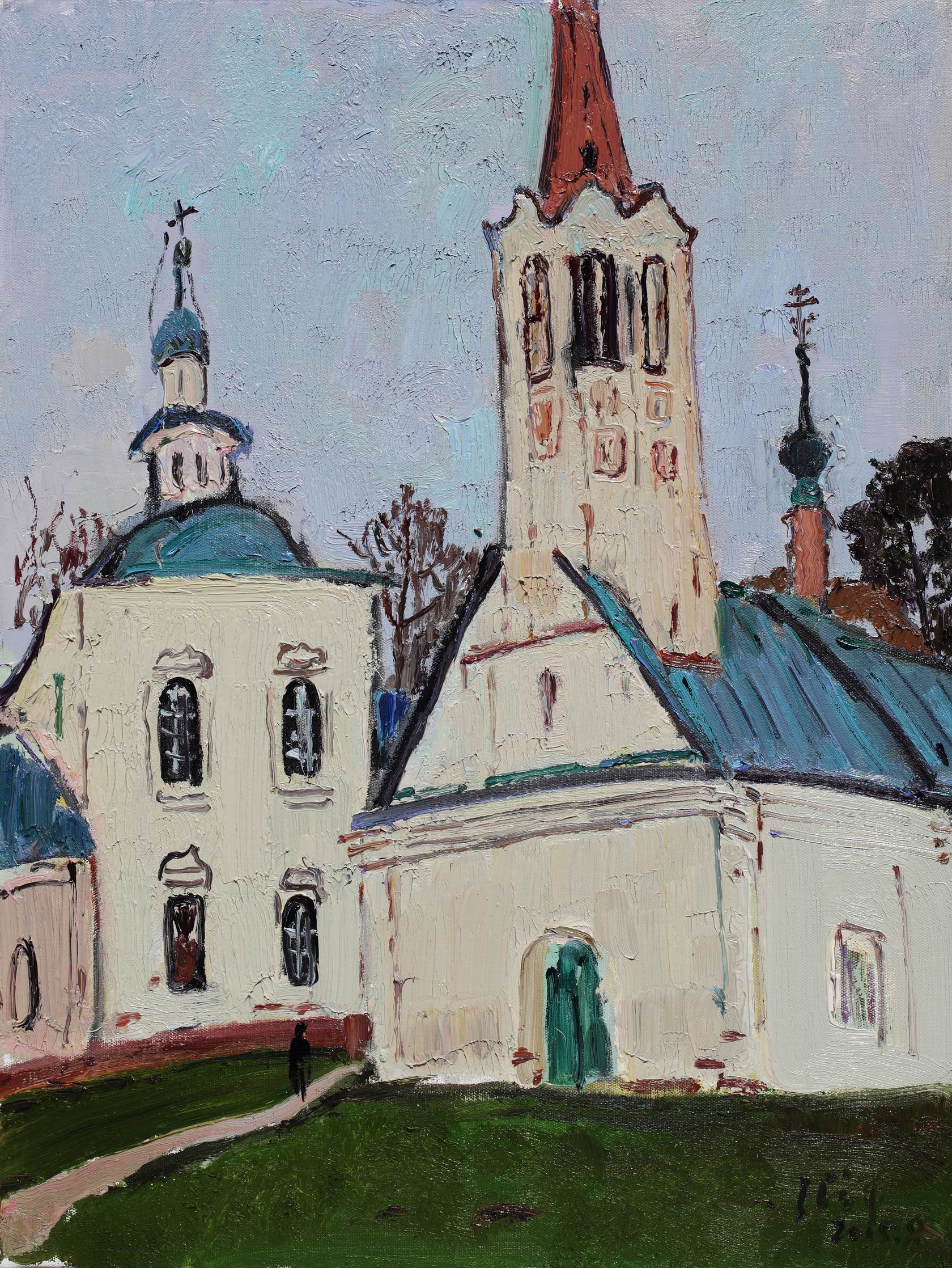 《小镇教堂》（60x80）2015年